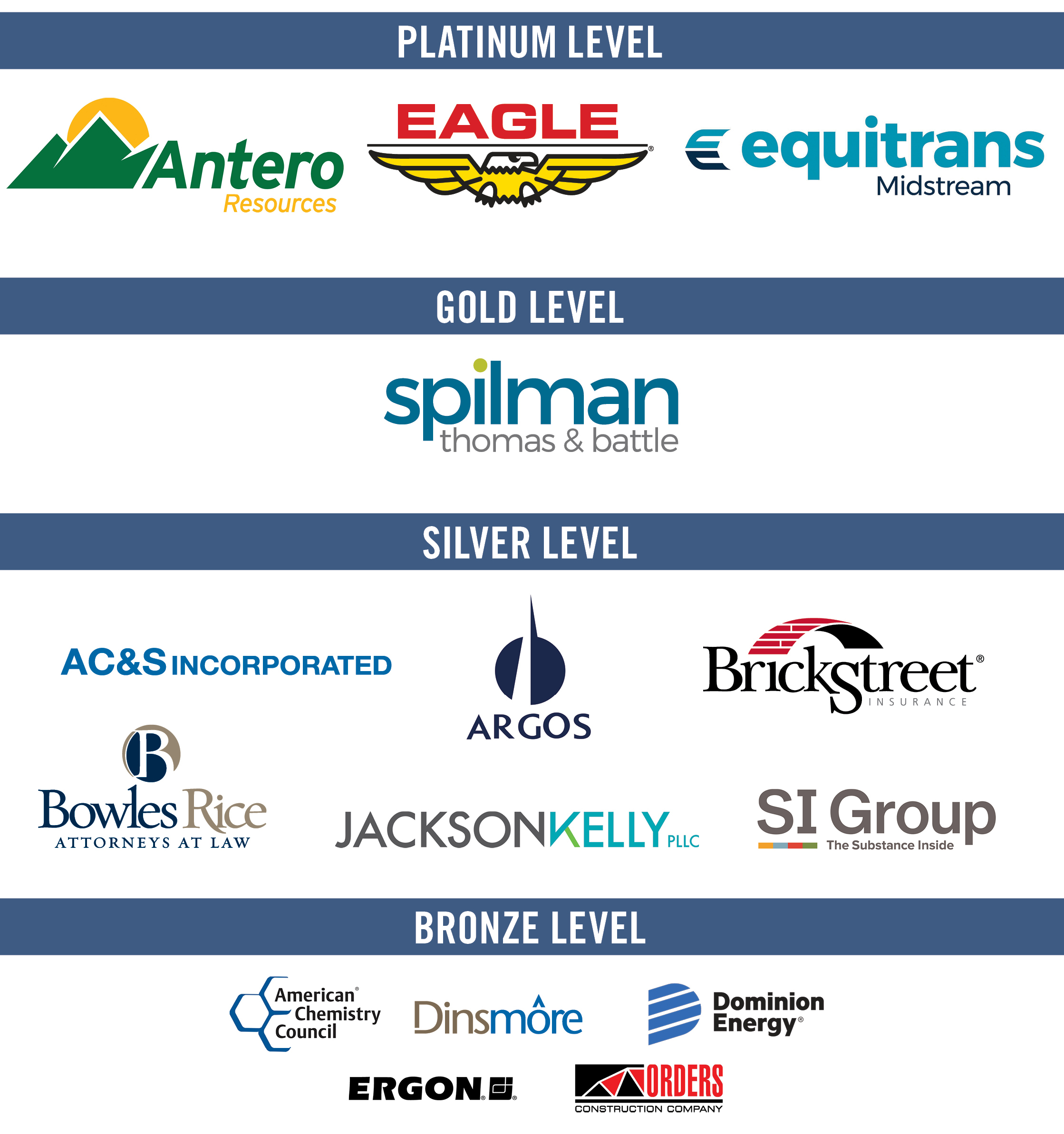 MMDC Program 2019 sponsor tiers